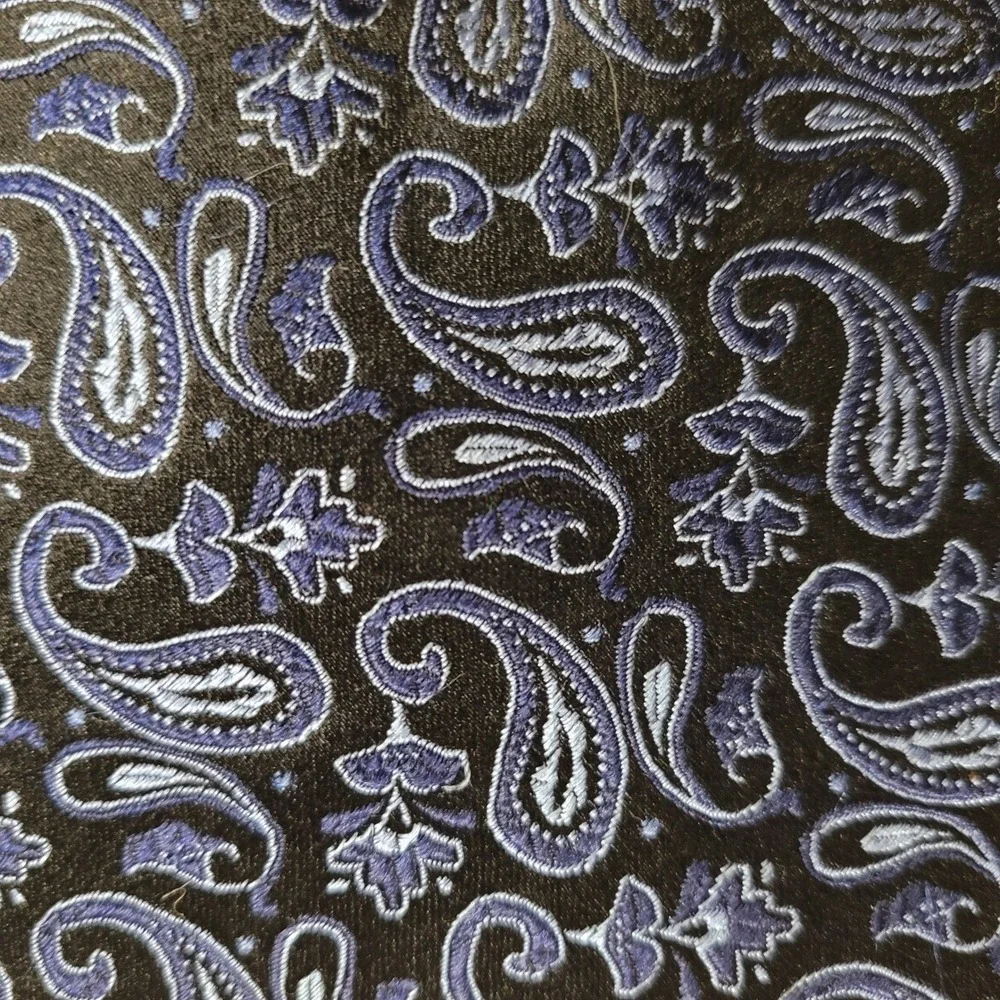 Brooks Brothers Tie Mens One Size Blue Black Paisley Silk 346 Necktie Business‎